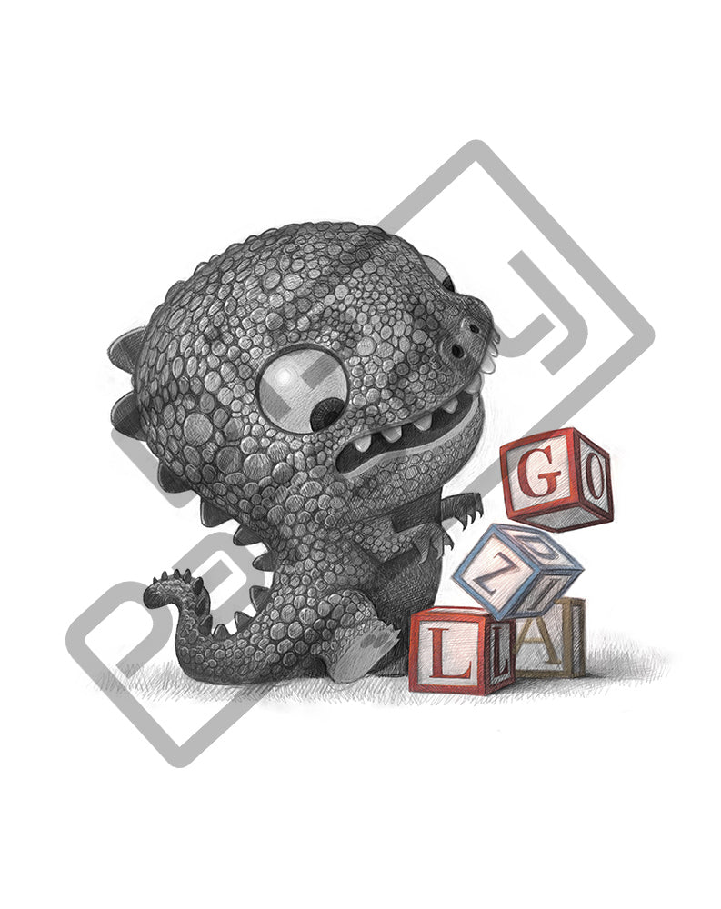 Baby Godzilla – Bucket Art