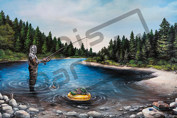 Mando Fishing by Ashley Raine – Bucket Art