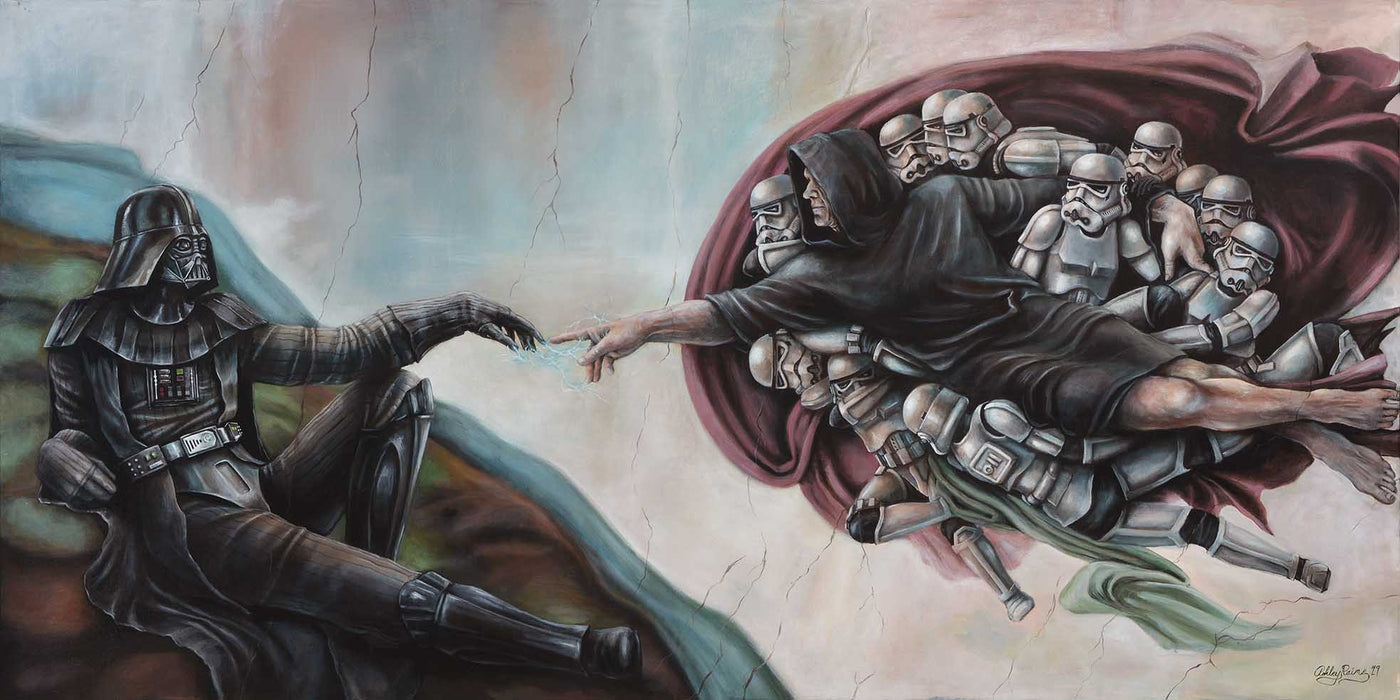 Creation of Vader Original Painting by Ashley Raine SOLD