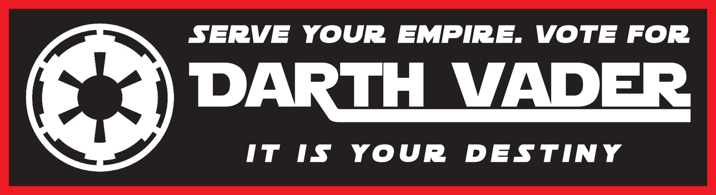 Vote Darth Vader Bumper Sticker