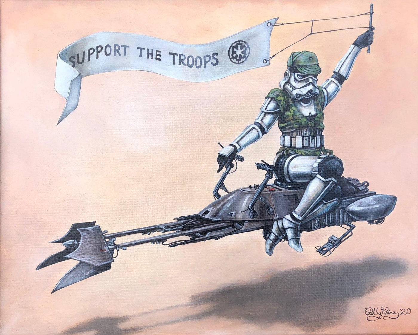 Support the Troops Original Painting by Ashley Raine