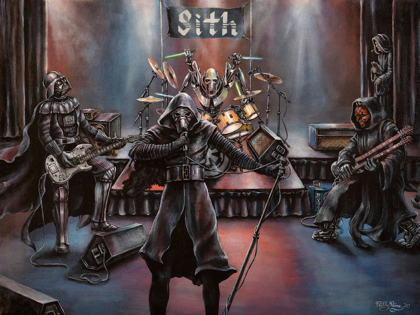 Sith's Sense Original Oil Painting by Ashley Raine SOLD