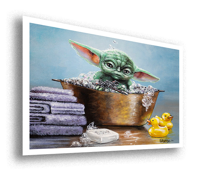 Splish Splash, Grogu's Taking a Bath by Ashley Raine