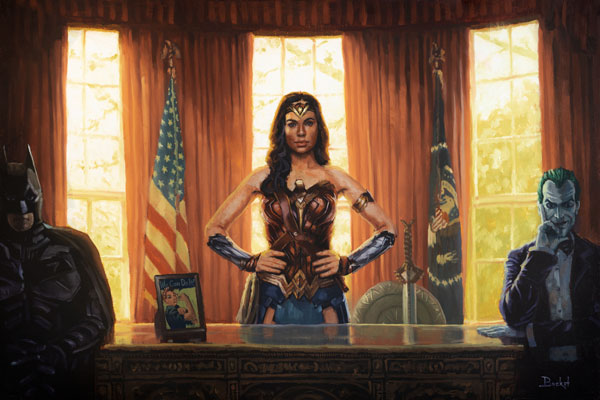 Wonder Woman In Oval Office Original by Bucket
